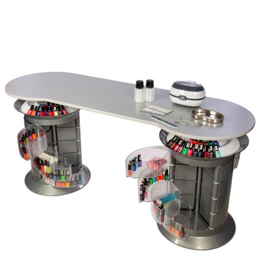 mesa centro de estética grande plus plata mesa manicura